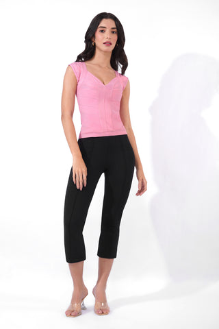 Karlie - Bandage Top  in Baby PInk