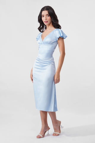 Elizabeth - Satin Lace Midi Dress