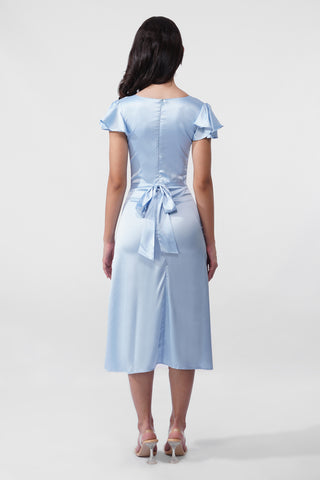 Elizabeth - Satin Lace Midi Dress
