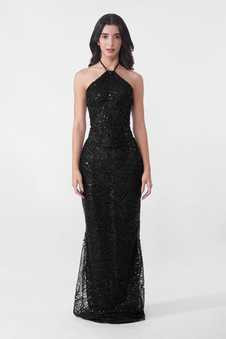 Desiree - Black Embellished Sequin Corset