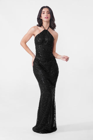 Desiree - Black Embellished Sequin Corset