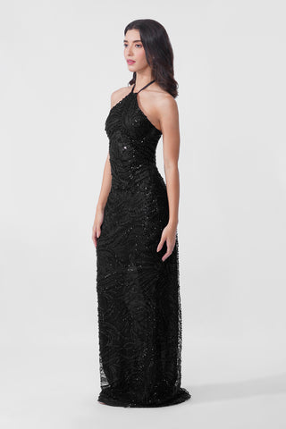 Desiree - Black Embellished Sequin Corset