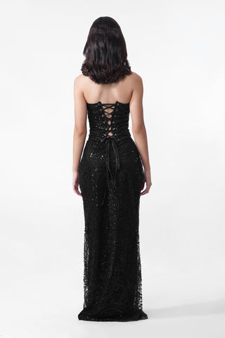 Desiree - Black Embellished Sequin Corset