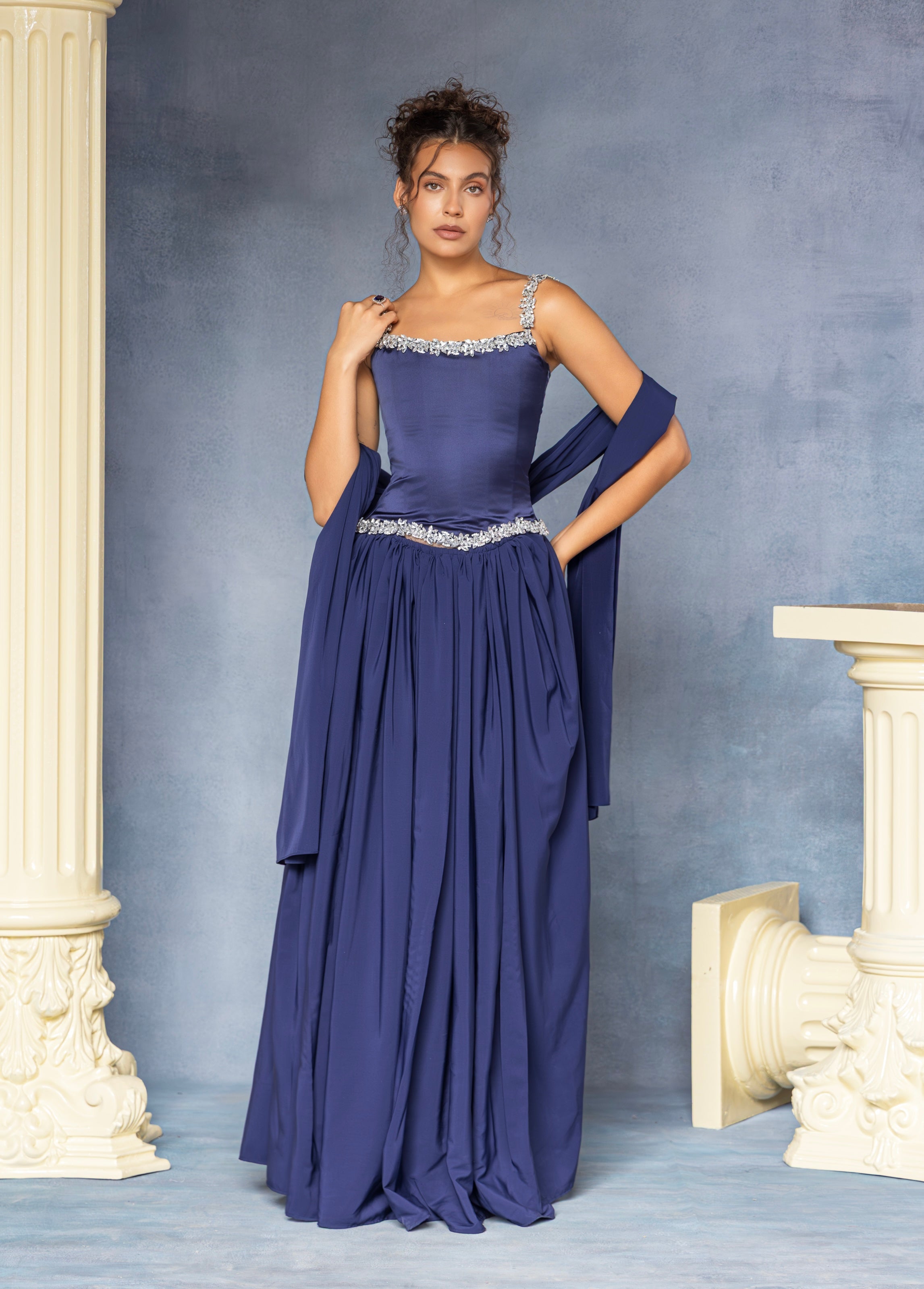 zara blue maxi dress Women's Blue Dresses